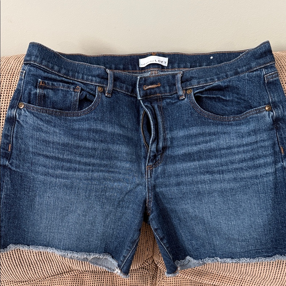 LOFT Dark Blue Jean Shorts